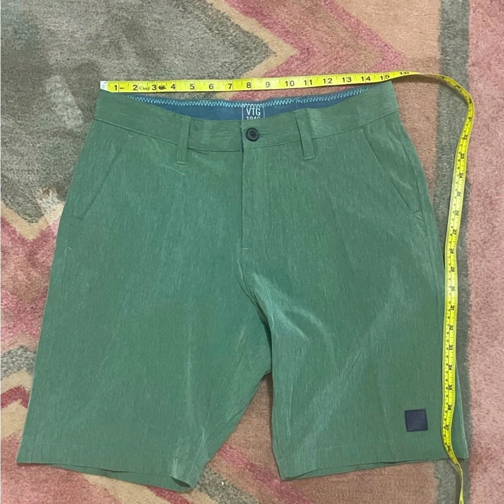 Vintage 1946 Mens Performance Golf Shorts 30 Sage Green Stretch Quick Dry NWD!